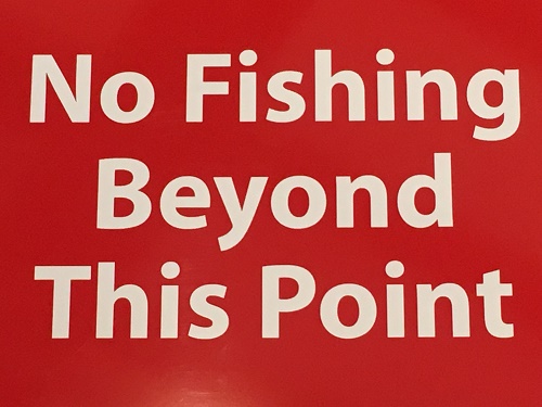 no fishing beyond this point